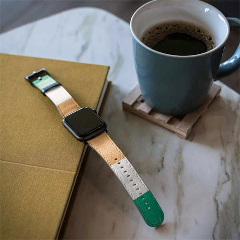 Ivory Coast Flag Distressed Apple Watch Band 38-40mm